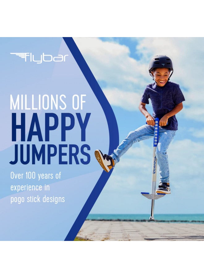 Flybar Flybar Maverick Pogo Stick for Kids Ages 5+, 40 to 80 Pounds, Perfect for Beginners, Easy Grip Handles, Anti-Slip Pegs, Outdoor Toys for Boys, Jumper Toys for Girls, Outside Toys for Kids - Image 3