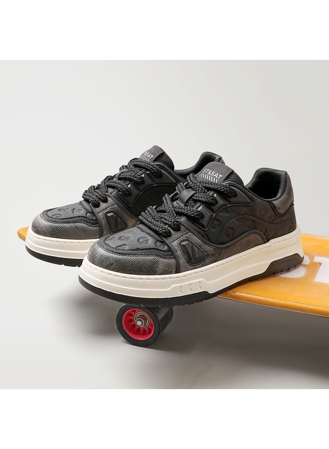 St&sat Men's Fashion Retro Casual Shoes Trendy Comfortable Versatile Sneakers - Image 3