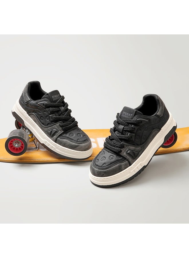 St&sat Men's Fashion Retro Casual Shoes Trendy Comfortable Versatile Sneakers - Image 5
