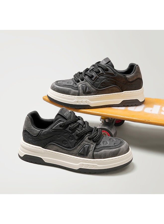 St&sat Men's Fashion Retro Casual Shoes Trendy Comfortable Versatile Sneakers - Image 2