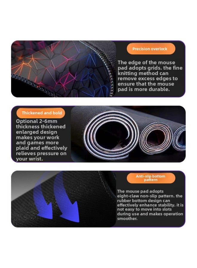 Special For Large Two-dimensional Rubber Mouse Pad Wear-resistant Office Mat-Color:400*900*3mm-Pattern:X-523  - Image 5