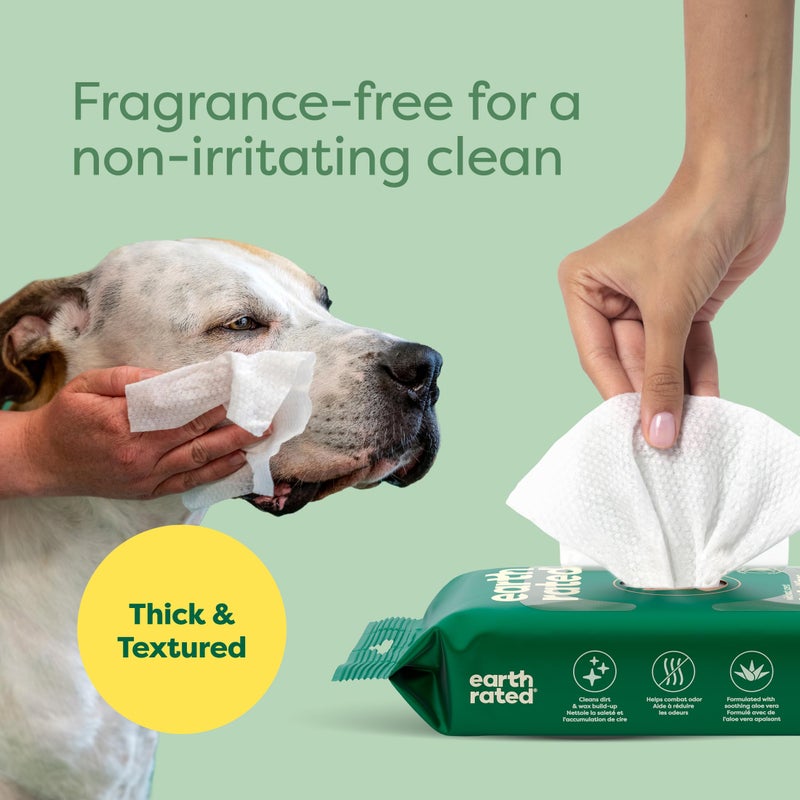 Earth Rated Pet Eye Wipes, Hypoallergenic Cleaner for Dogs & Cats Eyes to Remove Dirt & Discharge, Fragrance Free, 70 Count - Image 4