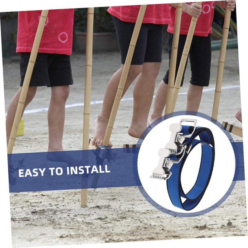 4Pcs Adjustable Drywall Stilts Straps Heavy Duty Foot Fixation Bands for Stability Comfort - Image 4