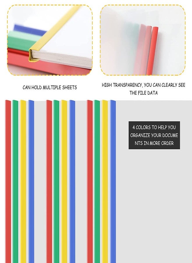 Future X Plastic A4 Size | Stick Transparent File Folder Stick File/Strip File for A4 Paper Holder Storage Case Organizer, My Clear Plastic 100 microns (Transparent_Pack of 10) - Image 4