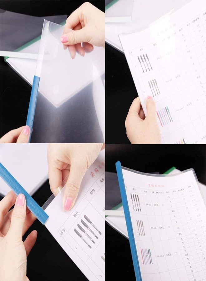 Future X Plastic A4 Size | Stick Transparent File Folder Stick File/Strip File for A4 Paper Holder Storage Case Organizer, My Clear Plastic 100 microns (Transparent_Pack of 10) - Image 2