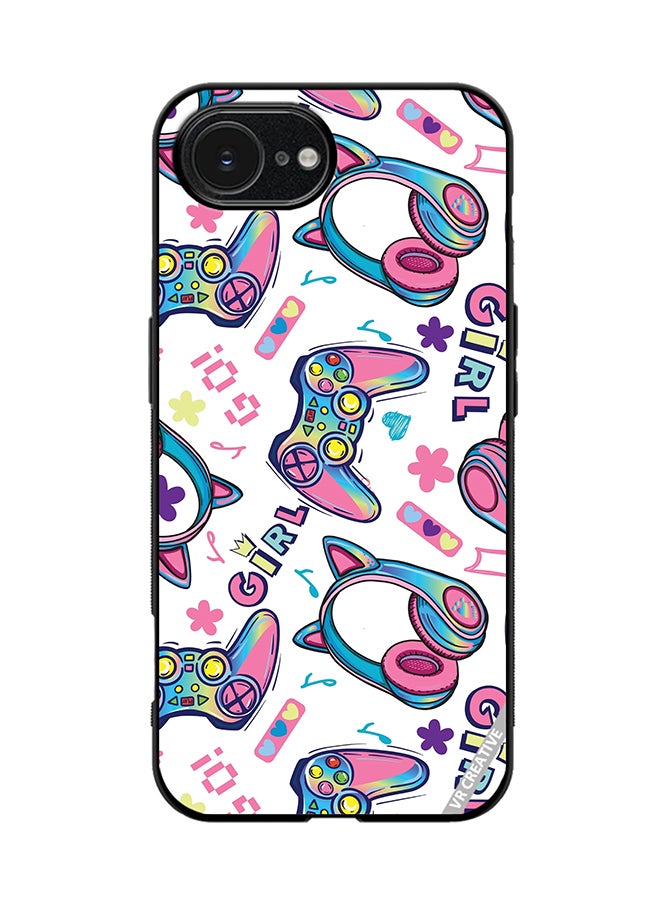 Protective Case Cover For Apple iPhone 16e Gaming For Girls Design Multicolour