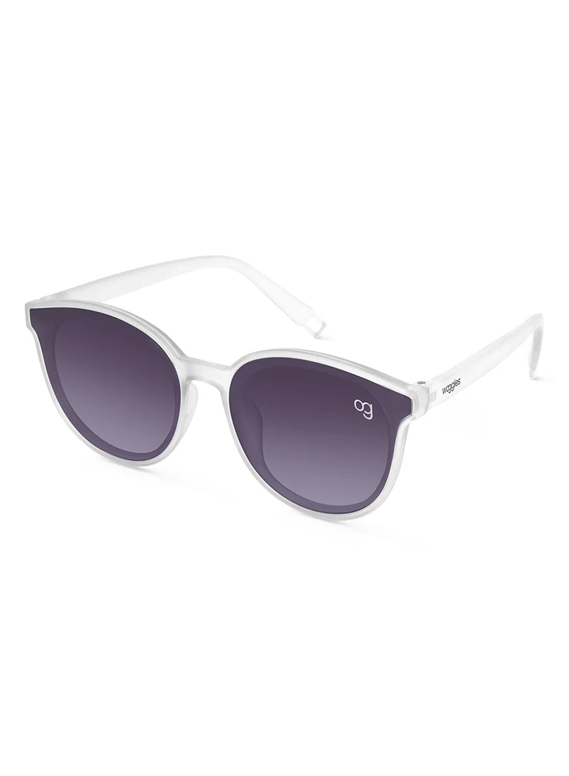 Woggles Eyeshield White Round Kids Sunglasses