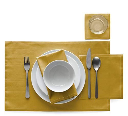 MY DRAP Cotton Luncheon Napkin - 25 Napkins per roll - Curry - Image 2