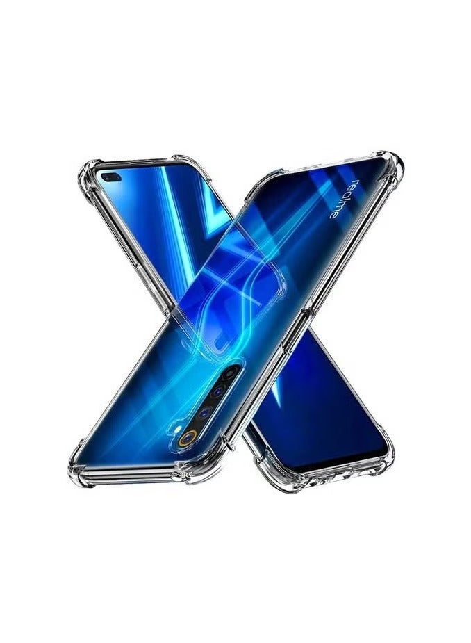 جراب King Kong شفاف مقاوم للصدمات فائق النحافة وواقي بأربع زوايا لهاتف Oppo Realme 6 Pro - شفاف - Image 1