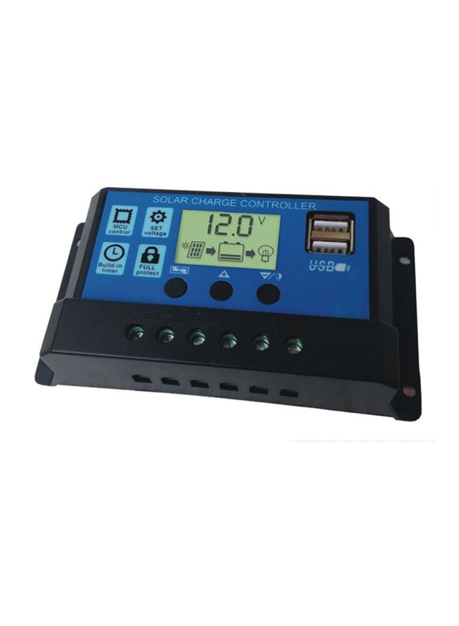 NIBEMINENT LCD Solar Charge Controller Black/Blue 15x3.5x7.8centimeter  - Image 3