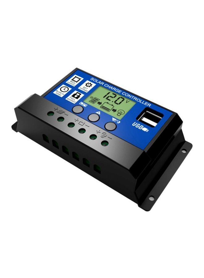 NIBEMINENT LCD Solar Charge Controller Black/Blue 15x3.5x7.8centimeter  - Image 2