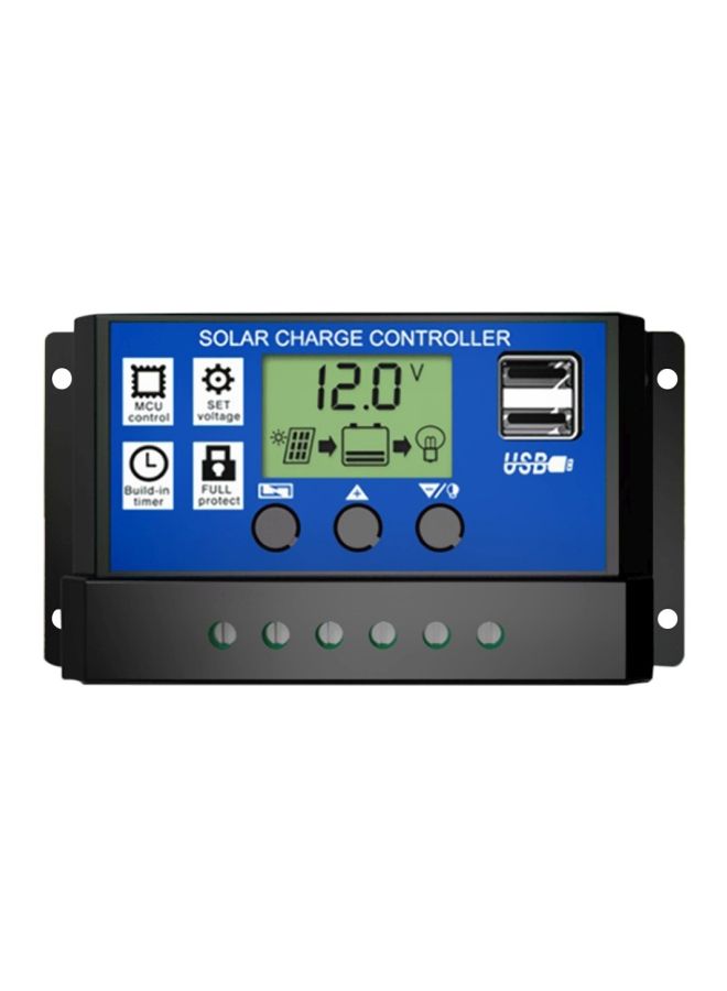 NIBEMINENT LCD Solar Charge Controller Black/Blue 15x3.5x7.8centimeter  - Image 4
