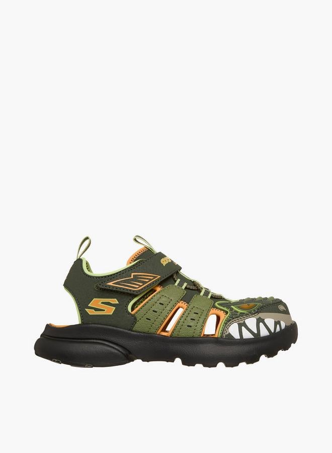 SKECHERS Boys Razor Splash Hook & Loop Flat School Sandals - Image 3