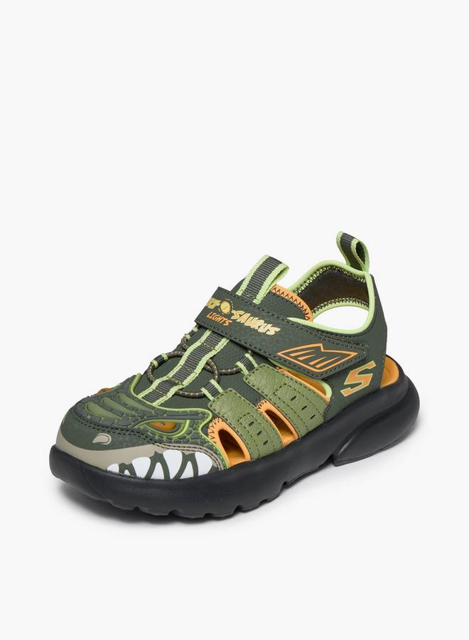 SKECHERS Boys Razor Splash Hook & Loop Flat School Sandals - Image 4