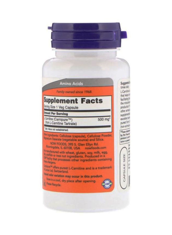 Now Foods L-Carnitine Fitness Support 500mg - 60 Veg Capsules - Image 2
