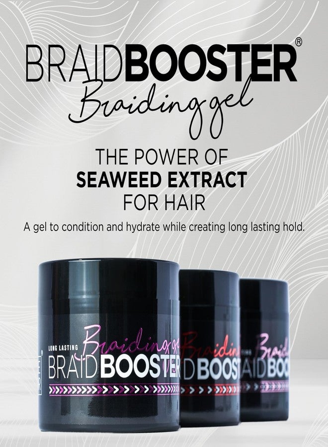 Style Factor Braid Booster Braiding Gel - Strong Hold & Conditioning Shine Hair Gel with Seaweed Extract - for Braids, Twists and Locs - 7.25 oz (Pink) - Image 2