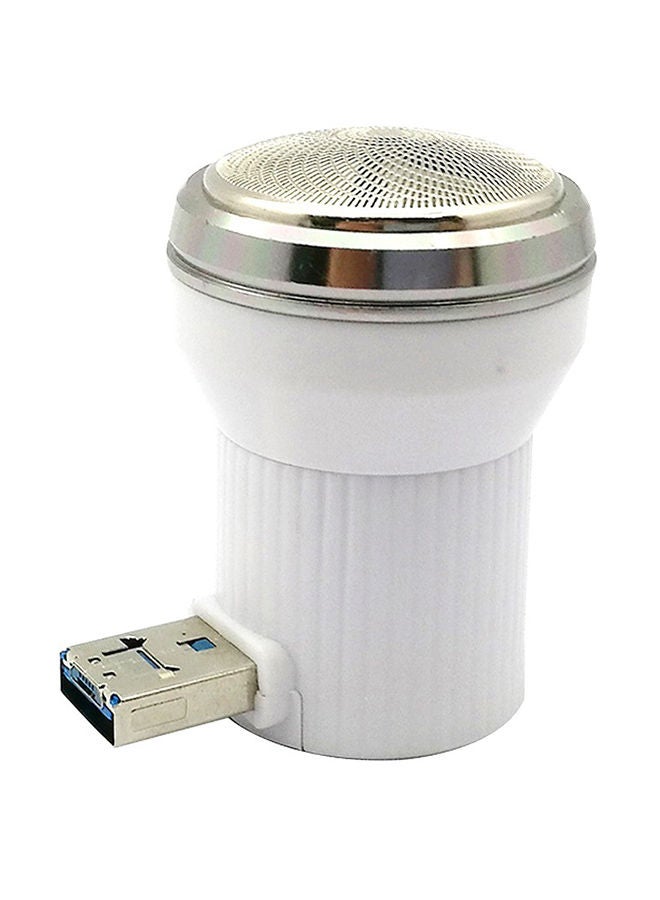 NIBEMINENT Portable USB Power Electric Beard Trimmer White 5cm