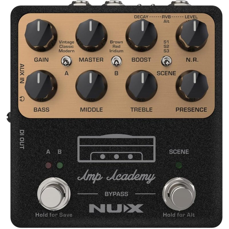 NUX NGS-6 Amp Academy World Class Stomp-Box Amp Modeler - Black - 3 Years Warranty - Image 1