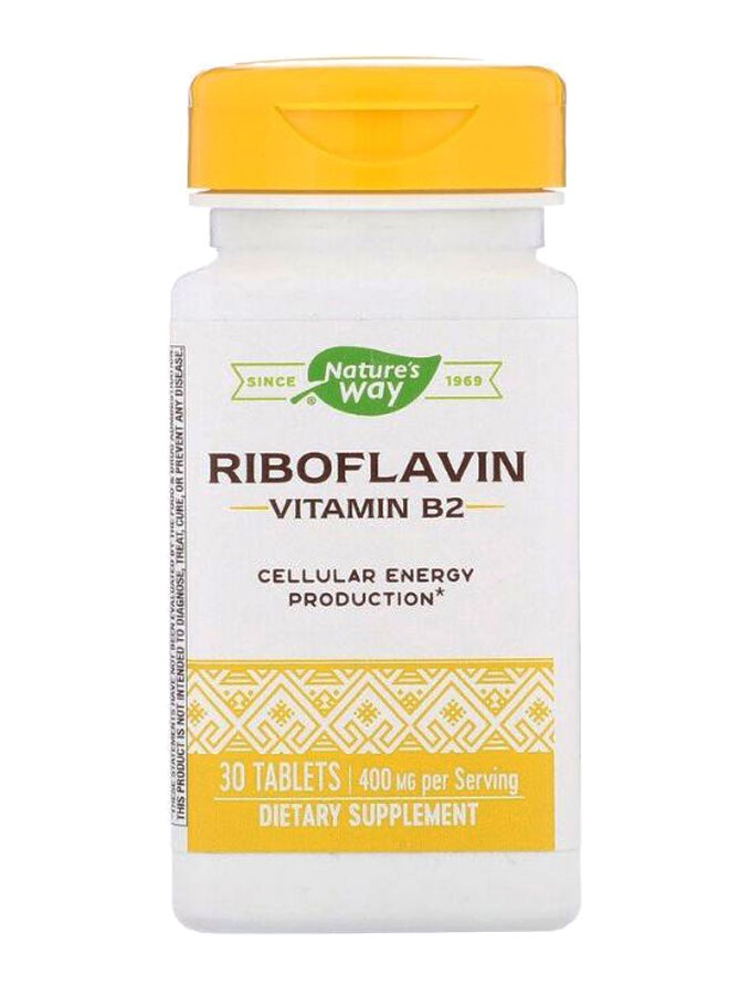 Nature's Way Riboflavin Vitamin B2 - 30 Tablets 400 mg - Image 1