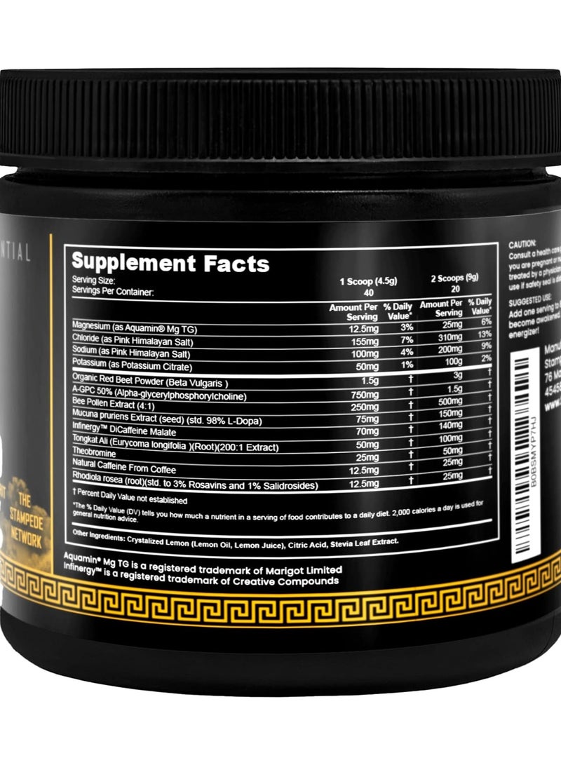 Awakened Alchemy Pre Workout Powder 12-in-1 | Conscious Energizer | Bee Pollen + N.O. Booster | Mucuna Pruriens, Tongkat Ali, Rhodiola, Alpha GPC & Trace Minerals | Spartan Bee Bread Brand, 40SV - Image 2