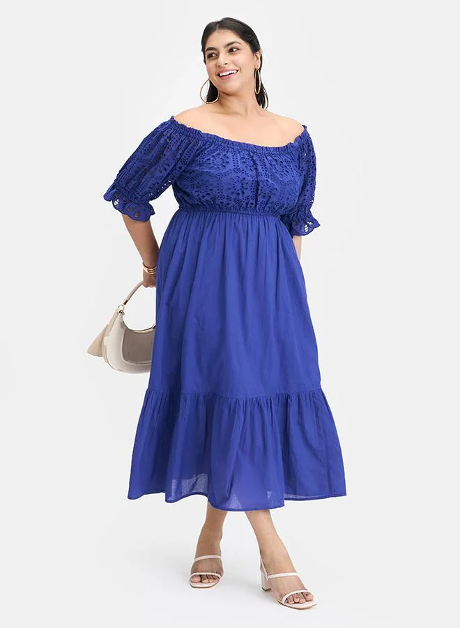 فيرجيو فستان فيرجيو قطن 100% شيفلي ميدي