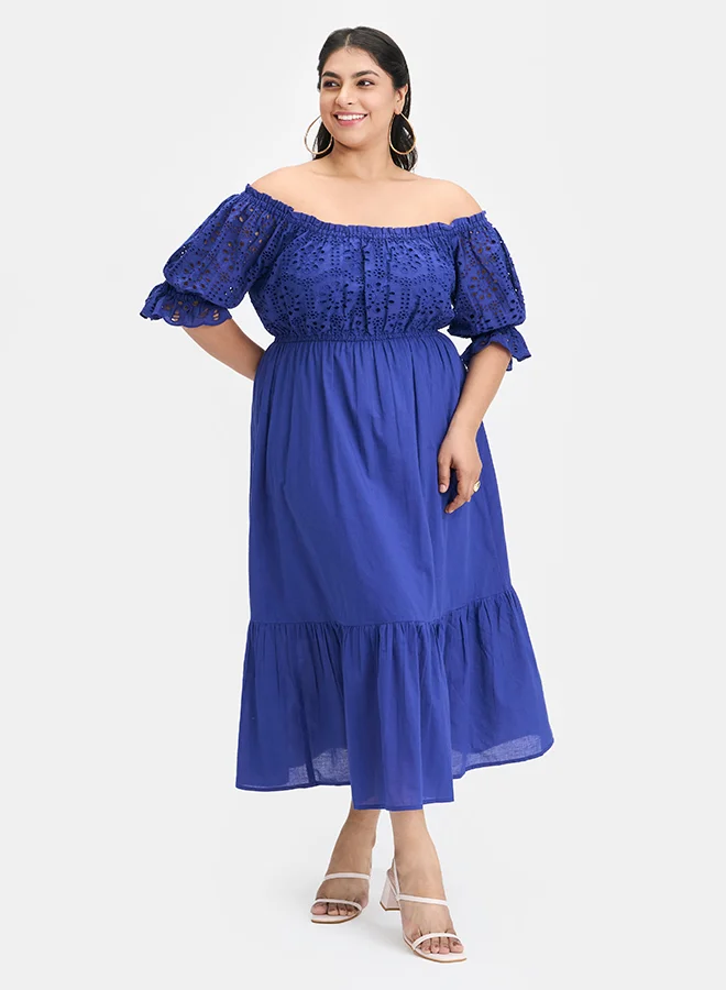 فيرجيو فستان فيرجيو قطن 100% شيفلي ميدي