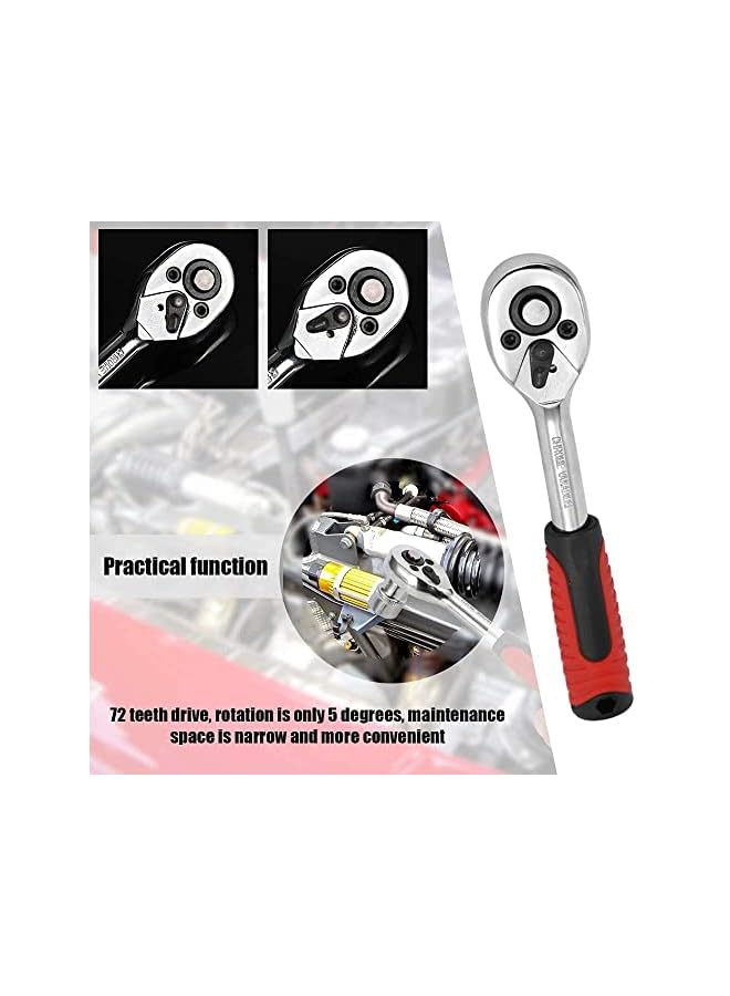 vesus Socket Ratchet Torque Wrench Extension Bar Drill Bits Automobiles Repair Tools Kit Multifunction Repair Hand Tool Kit - Image 3