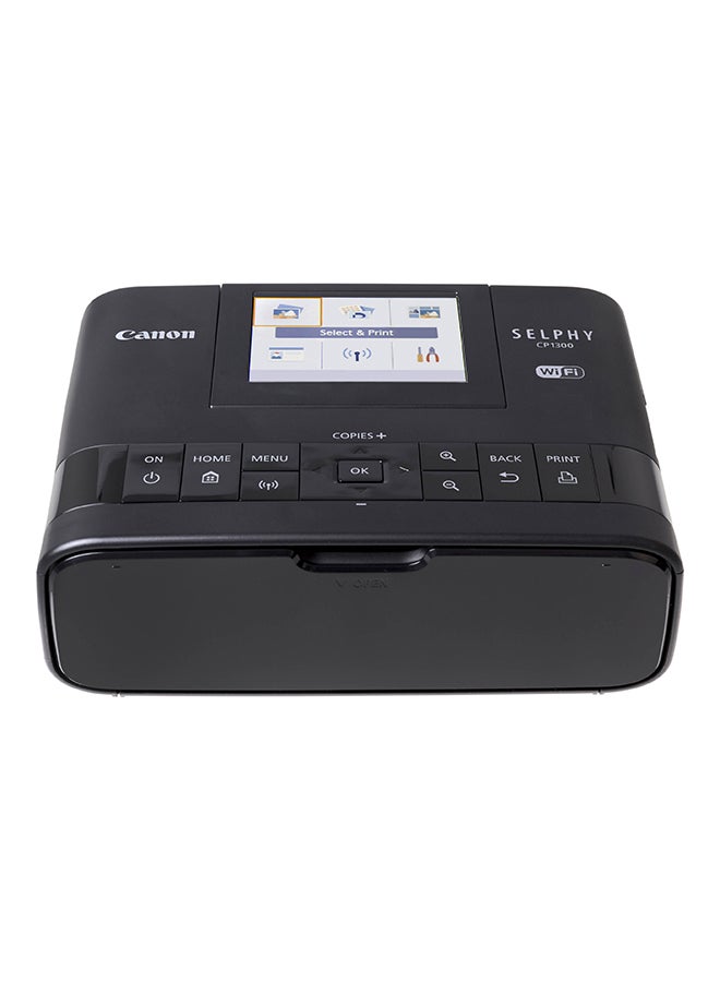 كانون طابعة صور SELPHY CP1300 ملونة محمولة، واي فاي، USB، Apple AirPrint، شاشة LCD قابلة للإمالة مقاس 8.1 سم باللون الأسود أسود - Image 4