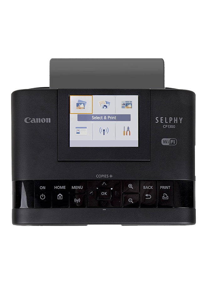 كانون طابعة صور SELPHY CP1300 ملونة محمولة، واي فاي، USB، Apple AirPrint، شاشة LCD قابلة للإمالة مقاس 8.1 سم باللون الأسود أسود - Image 3