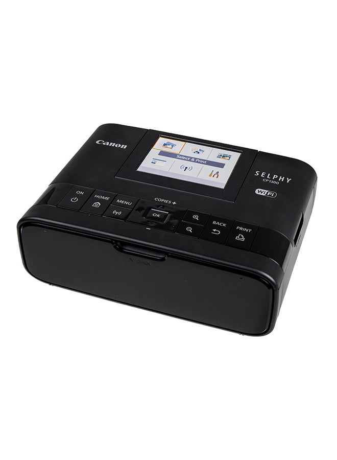 كانون طابعة صور SELPHY CP1300 ملونة محمولة، واي فاي، USB، Apple AirPrint، شاشة LCD قابلة للإمالة مقاس 8.1 سم باللون الأسود أسود - Image 2