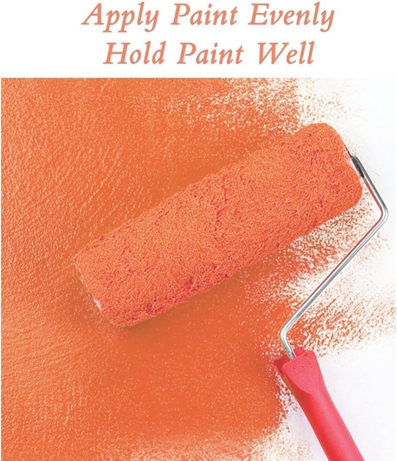 KingOrigin King Origin Paint Roller Covers, 18 Pack, 9 Inch Paint Roller, 3/8 Nap High Dense Roller Covers for Smooth and Textured Rough Surfaces - Image 4