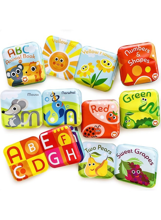 BabyBibi Baby Bath Books Mega Set (Pack Of 13 Books) - Educational Waterproof Baby Bathtime Plastic Books For Bath Tub With Animals, Colors, Numbers And Abc Letters - Learning Toy Books For Babies And Toddlers  - Image 3