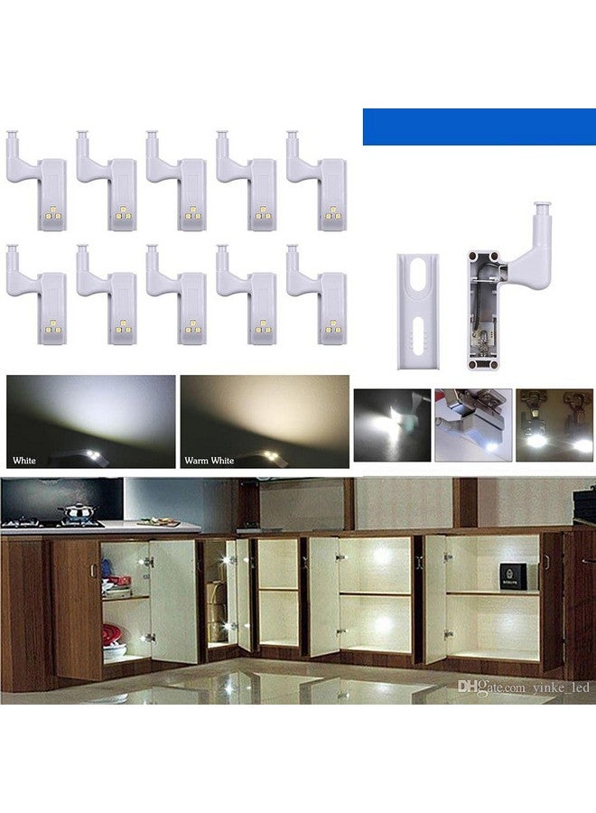 TECHBLAZE Set of 10 Wardrobe Cabinet Hinge LED Motion Sensor Lights Almirah Lights Cupboard LED Hinge Lights Night Lights (Cool LED White, 0.25 W) Lights with Batteries -10 Lights - Image 2