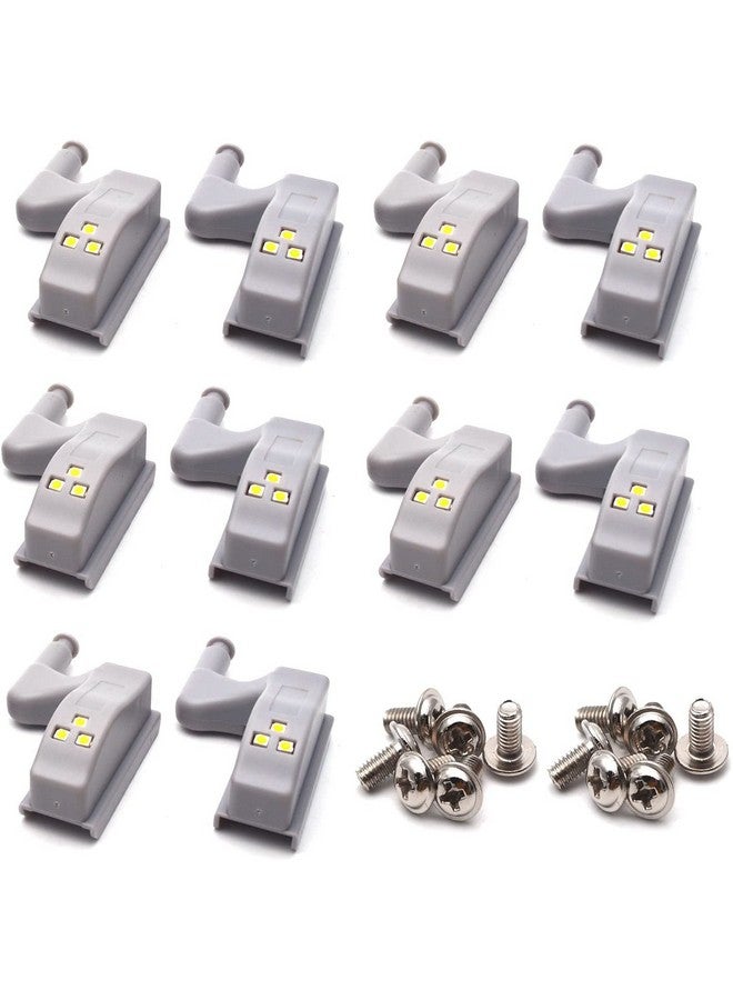 TECHBLAZE Set of 10 Wardrobe Cabinet Hinge LED Motion Sensor Lights Almirah Lights Cupboard LED Hinge Lights Night Lights (Cool LED White, 0.25 W) Lights with Batteries -10 Lights - Image 1
