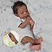 Anano Reborn Black Baby Dolls Silicone Full Body Washable 18 Inch Soft African American Baby Doll Lifelike Biracial Boy Brown Skin Realistic Newborn Babys Doll Curly Hair - Image 3