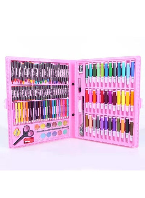 150 جهاز كمبيوتر شخصي لوازم الفن الرسم مجموعة الفن للأطفال البالغين مجموعة مع البستيلات الزيت قلم الأقلام الملونة الطلاء