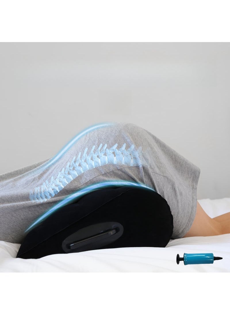 وسادة إسفين قابلة للنفخ لرفع الساق والتعافي بعد الجراحة - محمولة وسريعة - تضخيم بمقابض - Image 1