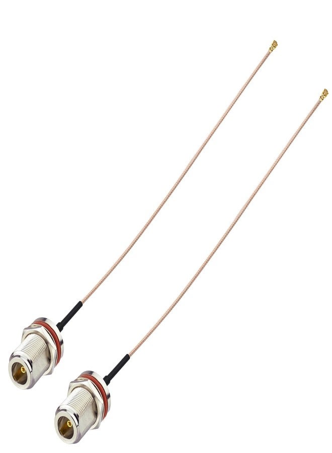Superbat UF.L/IPX Female to N Type Female Bulkhead Mount Pigtail Cable 8inch Low Loss RG178 Coaxial Jumper(2Pcs) for RF Applications,Base Stations,PCI WiFi Card,Wireless Router,Gateway etc - Image 1