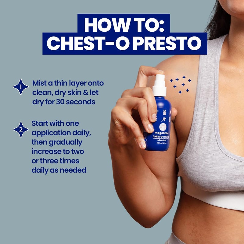 Megababe Chest-o Presto | Clarifying Body Acne Mist | Benzoyl Peroxide Free | 3.8 fl oz - Image 4