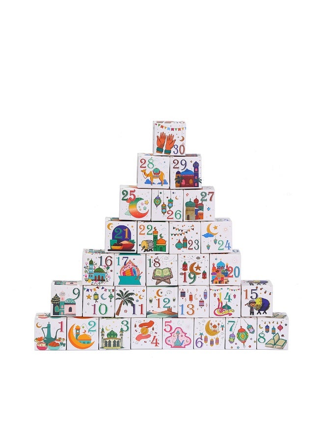 Daytoyz 30 Ramadan Advent Calendar, Ramadan Calendar, Ramadan Gift Bags, Ramadan Stickers, Countdown Calendar, Umrah Mubarak Stickers, Eid Mubarak Stickers, Eid Gift Bags, Ramadan Bags, Ramadan Gift Box - Image 1