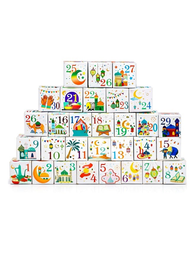 Daytoyz 30 Ramadan Advent Calendar, Ramadan Calendar, Ramadan Gift Bags, Ramadan Stickers, Countdown Calendar, Umrah Mubarak Stickers, Eid Mubarak Stickers, Eid Gift Bags, Ramadan Bags, Ramadan Gift Box - Image 1