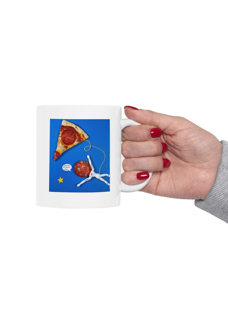 Mug printed with a picture of a slice of pizza  - Image 2