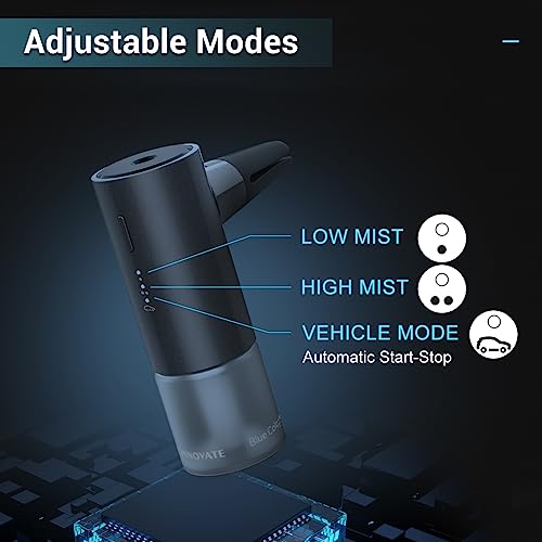 UCINNOVATE معطر هواء السيارة الذكي - موزع هواء تلقائي مع مشبك تهوية، موزع USB 3 أوضاع تركيز، جهاز رذاذ بالموجات فوق الصوتية، عطر فرنسي طبيعي للسيارة والمكتب والمنزل - Image 3