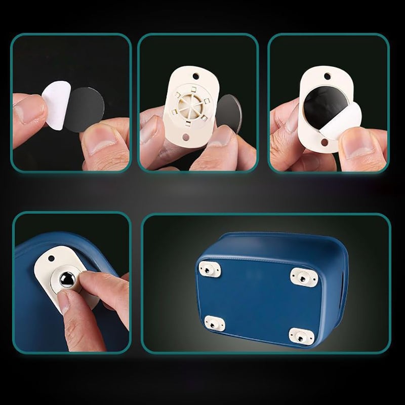 16 Pcs Self Adhesive Swivel Castor Wheels 25mm For Furniture Trash Cans Boxes - Image 4