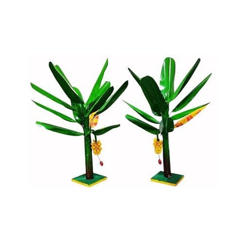 Artificial Banana Tree for Pooja Metal Banana Trees for Decoration 12 Inches