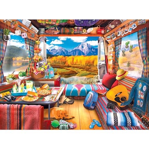 RoseArt My Happy Place Van Life 750 Piece Jigsaw Puzzle for Adults - Image 1