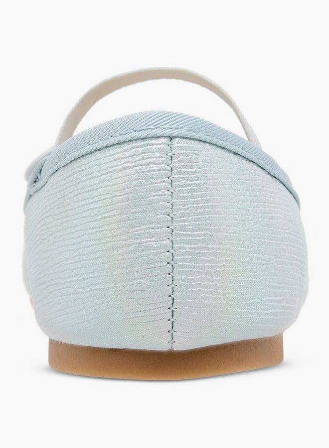 Flora Bella By Shoexpress Girls Bow Accent Ballerina Shoes with Elasticated Strap - Image 5