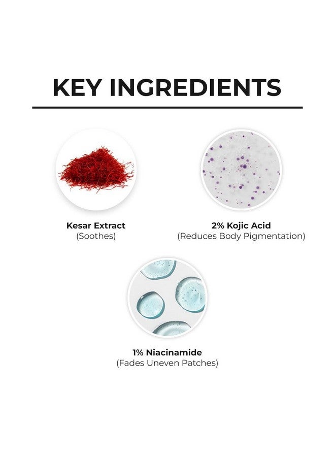 Dr. Sheth's Kesar & Kojic Acid Body Lotion Reduces Body Pigmentation Quickabsorbing & Moisturizing Formula With Kojic Acid & Niacinamide For Nourished Spotfree Skin Men & Women 200Ml - Image 2