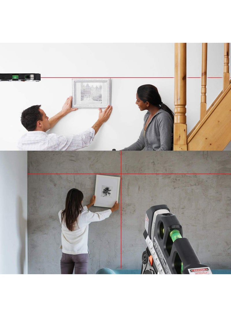 DIY Crafts DIY Crafts DIY Crafts Multipurpose Laser Level Kit Standard Cross Line Laser level Laser Line leveler Beam Tool Metric Rulers 8ft25M Picture Hanging cabinets Tile Walls Laser level Laser Line  - Image 3