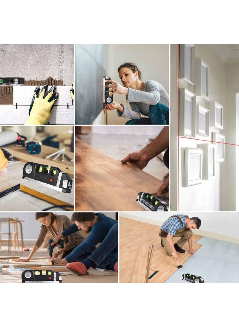 DIY Crafts DIY Crafts DIY Crafts Multipurpose Laser Level Kit Standard Cross Line Laser level Laser Line leveler Beam Tool Metric Rulers 8ft25M Picture Hanging cabinets Tile Walls Laser level Laser Line  - Image 2